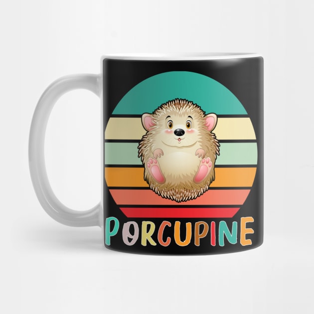 Vintage Retro Porcupine by adrinalanmaji